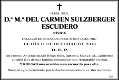 M.ª del Carmen Sulzberger